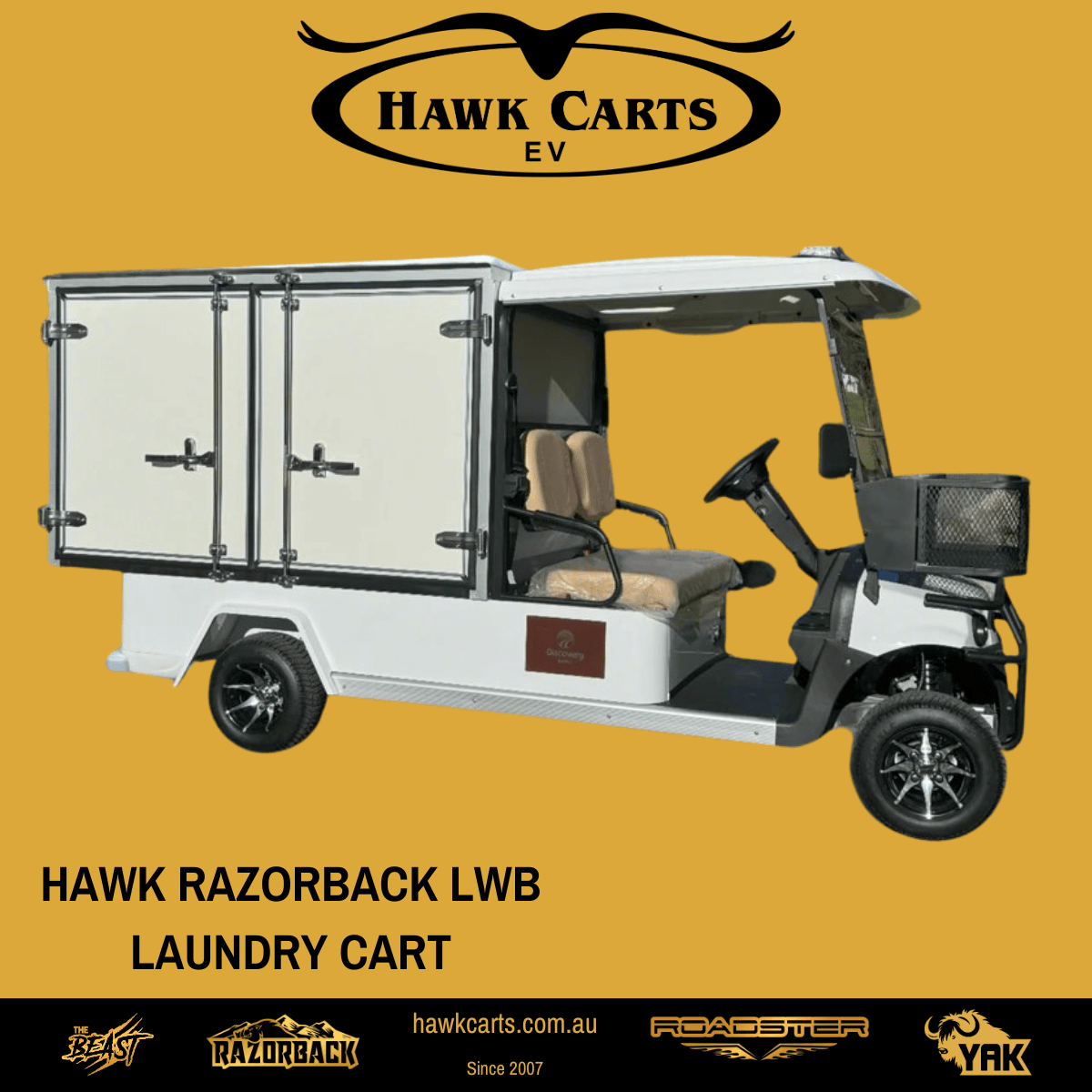 Hawk Razorback Linen Laundry LWB Cart - Hawk Carts