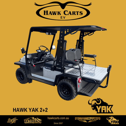 Hawk Yak 2+2 Seat Plug - In Hybrid - 72V Lithium - Hawk Carts