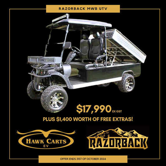 Razorback Utilty MWB & LWB Electric Cart - Hawk Carts